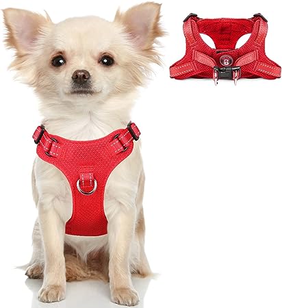 Dog Harness Step in Dog Vest Harness, Reflective Adjustable Puppy No Pull Harness Breathable Soft for Small and Medium Dogs,Cats