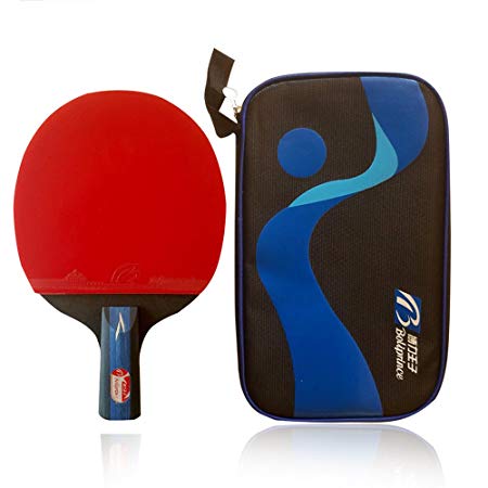 Boliprince Professional Five Plies Carbon Fiber Table Tennis Paddle Chinese Ping Pong Racket (Penhold)