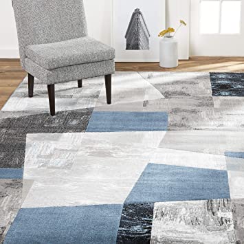 Home Dynamix Catalina Bismark Contemporary Geometric Area Rug, 7'10"x10'2" Rectangle, Gray/Blue