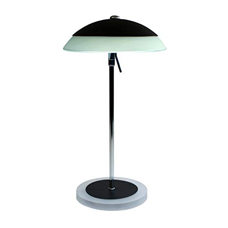 PureOptics LED Desk Lamp with Adjustable Head, Modern Banker's Lamp Style, Natural Daylight