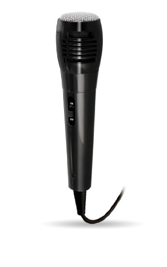 Electrohome EAKARMIC Professional Dynamic Karaoke Microphone with ¼" (6.33mm) Input and 10ft Cord