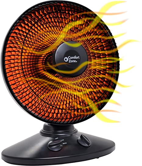 COMFORT ZONE CZ998-EC Oscillating Parabolic Dish Radiant Heater