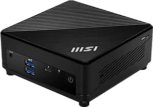 MSI Cubi 5 Mini PC: Intel Core i5-1235U, 8GB DDR4 (1x8GB) 2666MHz, 512GB SSD, WiFi 6E, BT 5.2, Thunderbolt Type-C, Dual Display, Energy Efficient, Black, Windows 11 Home: 12M-029US