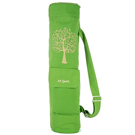 Fit Spirit Exercise Yoga Mat Bag w/ 2 Cargo Pockets - Choose Your Color (MAT IS NOT INCLUDED)
