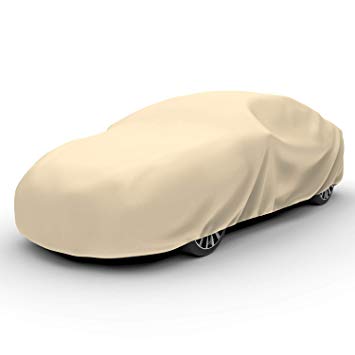 Budge A-1 Protector IV Car Cover Tan Size 1: Fits Sedans up to 13' 1" 4 Layer Reliable Weather Protection, Waterproof, Dustproof, UV Treated