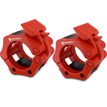 Barbell Collars (Pair) - Locking 2" Olympic Size Barbell Clamp Clips - Great for Crossfit Strength Training