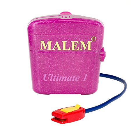 Malem Ultimate PRO PINK Bedwetting Alarm for Girls & Boys with Loud Sound and Strong Vibration to Stop Bed Wetting
