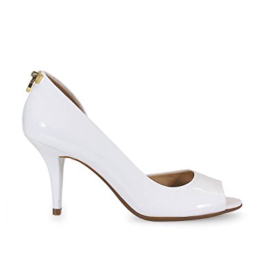 Michael Kors Hamilton Open Toe White Patent Sandal