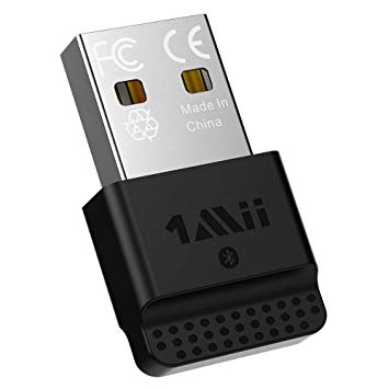 1Mii Long Range USB Bluetooth Dongle Adapter for PC Laptop Desktop Stereo Headset, Keyboard, Mouse, Support All Windows 10 8.1 8 7 XP Vista - B04（Black）