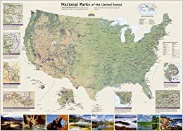 National Parks of the United States [Tubed] (National Geographic Reference Map)