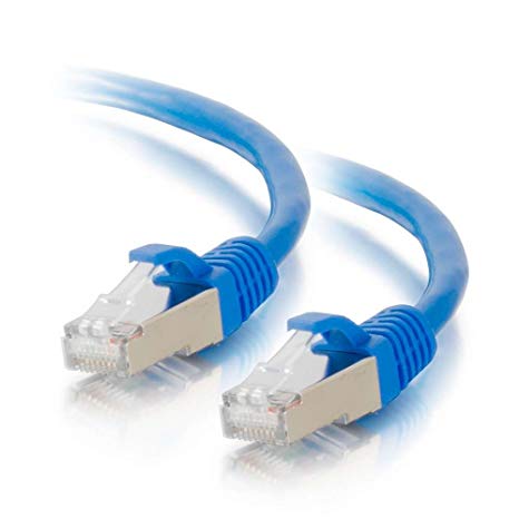 C2G 00806 Cat6 Cable - Snagless Shielded Ethernet Network Patch Cable, Blue (30 Feet, 9.14 Meters)