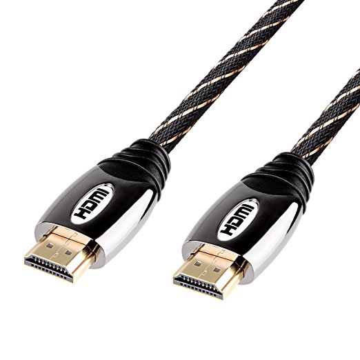 HDMI Cable 6 FT, Kinps HDMI 2.0 Cord, 4K Ultra-High-Resolution, Gold Plated Connector and Oxygen-Free Copper Wires, Compatible for Fire TV Apple TV, Computer, Roku, XBOX One/360, PS4/3 Blue-ray Player