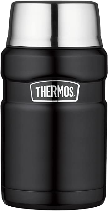 THERMOS Stainless King 24 Ounce Food Jar, Matte Black