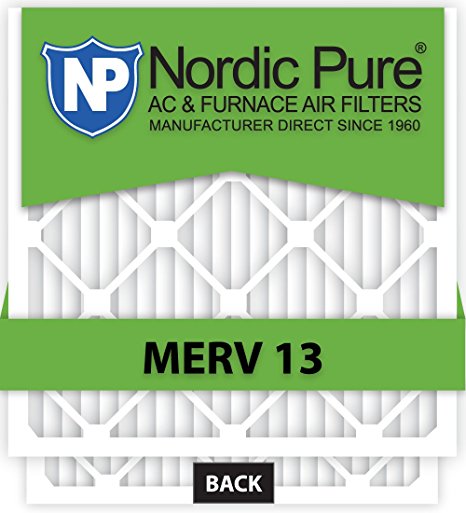 Nordic Pure 16x25x5L1M13-1 16x25x5, MERV 13, Lennox X6670 Replacement Air Filter, Box of 1, 5-Inch