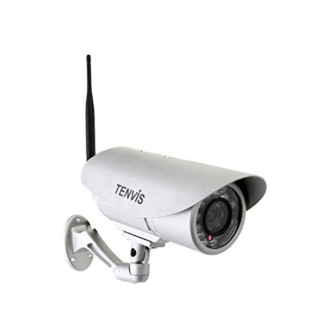 TENVIS IP391W-HD Outdoor Wireless Waterproof Bullet IP/Network Security Surveillance Camera, Support Smart Phone Remote View, Screen Capture, with 15m Night Vision, Motion Detection with Instant Alert
