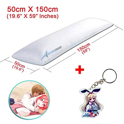 Arrowzoom New Soft Polyester Filling Long White Bed Support Body Pillow 150 x 50cm / 59 x 19.6 Inches