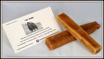 Yak Snak Dog Chews - Hard Cheese Snack Treats for Your Dog or Puppy Made from Yak Milk originated in the Himalayan Mountains (Churpi Dog Chews) - Satisfaction Guaranteed! - 100% All Natural - No Preservatives - Healthy - Gluten Free - Grain Free - Lactose Free - Low Fat - Lab Tested - Great Alternative For Rawhides, Toys, Treats, Antlers and Bones - All Size Dogs and Puppies from Small to Extra Large
