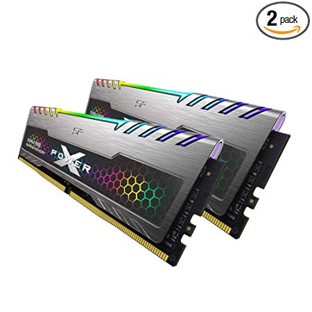 Silicon Power 32GB (16GBx2) XPOWER RGB Turbine SEC IC Gaming DDR4 3200MHz (PC4 25600) 288-pin CL16 1.35V UDIMM Desktop Memory Module - Low Voltage (SP032GXLZU320BDB)