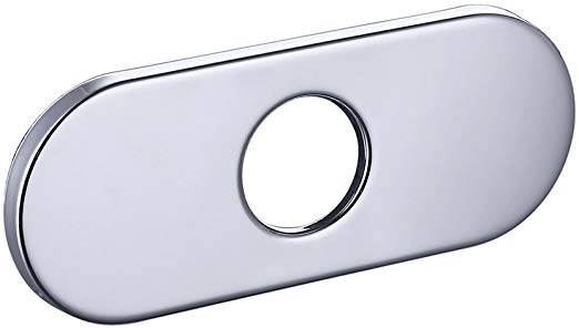KES 6-Inch Sink Faucet Hole Cover Deck Plate Escutcheon for Bathroom or Kitchen Single Hole Mixer Tap, Polished Finish, PEP3S16