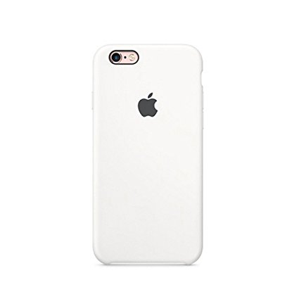 Optimal shield Soft Leather Apple Silicone Case Cover for Apple iPhone 6 /6s (4.7inch) Boxed- Retail Packaging (White)