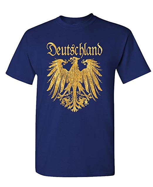 Live Nice - Deutschland Metallic Gold - Mens Cotton T-Shirt