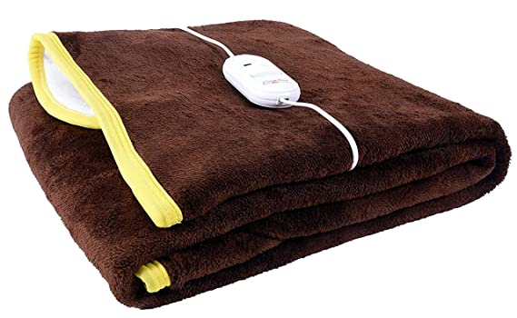 Utopia Bedding Heated Blanket Electric Throw - Single Bed Electric Bed Warmer, 3 Heat Settings Fleece Blanket , Sherpa Heating Blanket Throw ( Any Colour ) by Blackwik