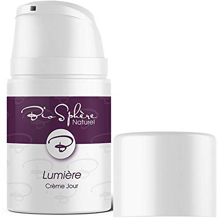 Lumiere Organic Face Moisturizer for Oily Skin and Combination Skin - Pore Refining, Mattifying Oil Control Moisturizer with Natural Lotus Blossom Scent for Women and Men - by BioSphere Naturel France