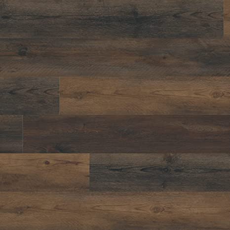 MSI AMZ-LVT-0097 7 inch x 48 inch Luxury Vinyl Planks LVT Tile Click Floating Floor Waterproof Rigid Core Wood Grain Finish McKenna, CASE, Harlan Ridge Brown, 23 Square Feet