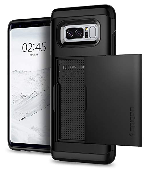 Note 8 Case, Galaxy Note 8 Case, Spigen Slim Armor CS - Slim Dual Layer Wallet Design and Card Slot Holder for Samsung Galaxy Note 8 (2017) - Black