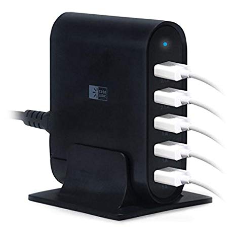 Case Logic 5 Port USB Wallcharging Station for Tablets, Laptop, Smartphones Black