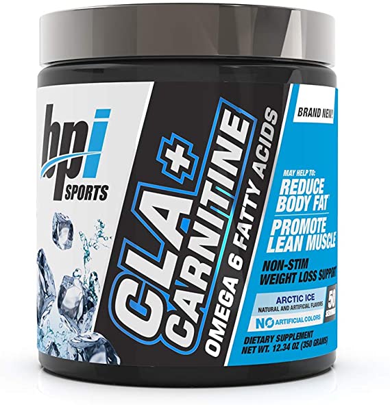 BPI Sports CLA   Carnitine – Conjugated Linoleic Acid – Weight Loss Formula – Metabolism, Performance, Lean Muscle – Caffeine Free – for Men & Women – Arctic Ice – 50 Servings – 12.34 oz