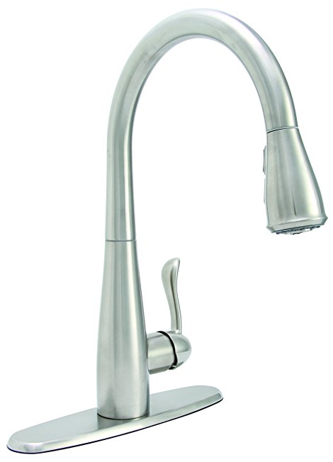 Premier 284453 Sanibel Pull-Down Kitchen Faucet With Single Handle, Stainless Steel, Lead Free