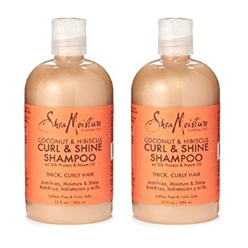 Shea Moisture Coconut Hibiscus Curling Shampoo - 2 Pack of 13 oz