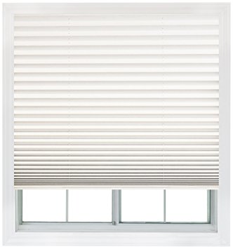 Easy Lift, 48-inch by 64-inch, Trim-at-Home (fits windows 28-inches to 48-inches wide) Cordless Pleated Shade, Light Filtering, White