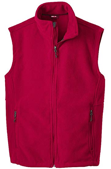 Men's Soft and Cozy Fleece Vests in 8 Colors: Adult Sizes XS-6XL