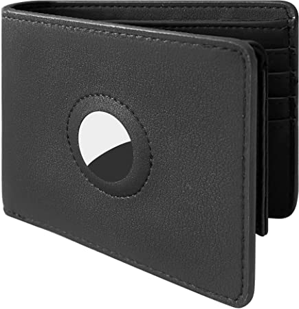 Large Wallet for AirTag Holder, Hawanik Mens Bifold Wallet with Built-in Holder for AirTag RFID Blocking Wallet