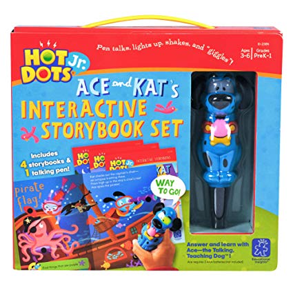 Educational Insights Hot Dots Jr. Interactive Storybooks, 4-Book Set with Ace Pen