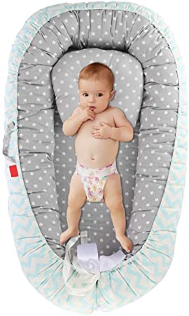 Baby Bassinet for Bed,Baby Nest,Portable Baby Lounger Bed,Sleeping Nest Pods Crib for Bedroom/Travel (0-1Y)