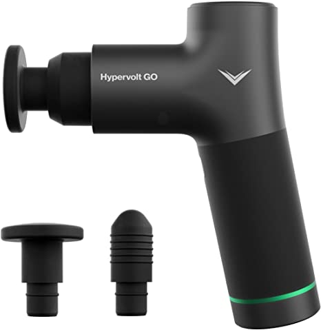 Hyperice Hypervolt GO - Deep Tissue Percussion Massage Gun - Take Pain Relief and Sore Muscle Recovery on The GO with This Surprisingly Powerful, Whisper-Quiet Portable Handheld Electric Massager.