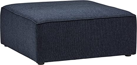 Amazon Brand – Rivet Audrey Modern Ottoman, 39"W, Denim