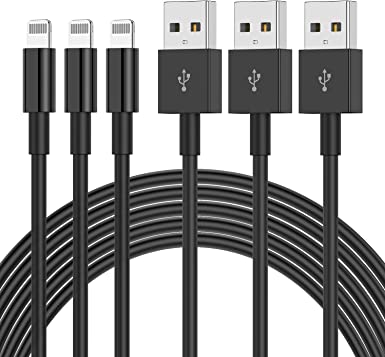 [3Pack]Apple Chargers for iPhone 12 11 Charger Cable 10ft,[Apple MFi Certified]Apple Charging Cord 10ft Lightning to USB Cable 10 Foot, Fast Phone Charging Cord for iPhone 12 Pro Max/11/10/X/XR，Black