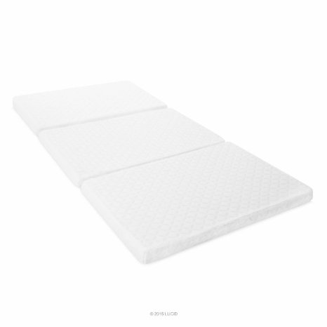 LUCID 3 Inch Folding Memory Foam Mattress - Twin Size