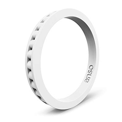 Enso Rings Column Stackable Silicone Ring | Premium Fashion Forward Silicone Ring | Stack Styles | Hypoallergenic Medical Grade Silicone | Lifetime