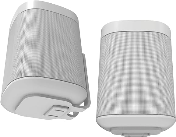 2 x ONE, ONE SL & Play:1 Wall Mount Bracket, Twin Pack, White, Compatible with Sonos ONE & PLAY1 Speaker