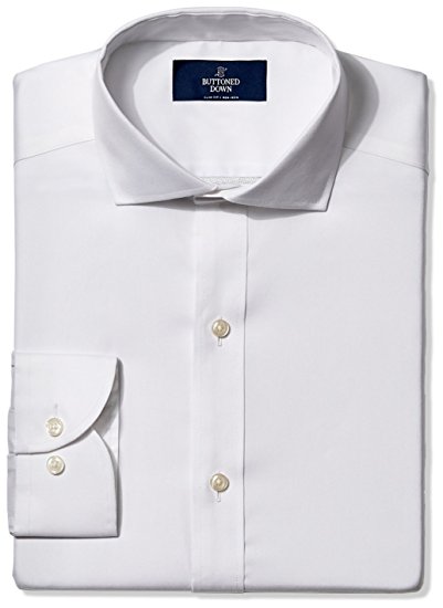 Buttoned Down Men's Slim Fit Solid Non-Iron Dress Shirt