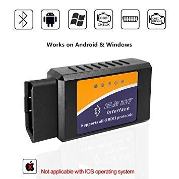 ELM327 OBD2 Bluetooth Scanner Car Code Reader Reset Diagnostic Scan Tool OBDII Adapter for Android & Windows Check Engine Light with Torque Pro APP