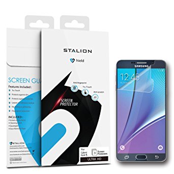 Samsung Galaxy Note 5 Screen Protector: Stalion® Shield Ultra HD Armor Guard Transparent Crystal Clear Japanese PET Film (3-Pack)[Retail Packaging]