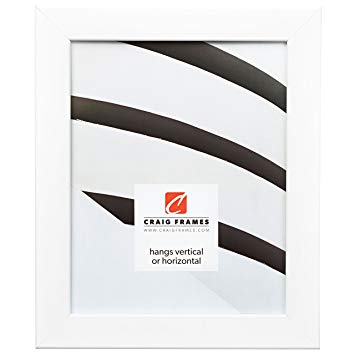 Craig Frames 26267 22 by 28-Inch Picture Frame, Smooth Wrap Finish, 1.26-Inch Wide, White Satin