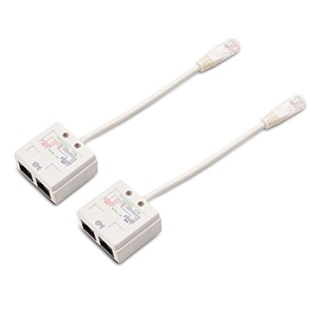 Cable Matters RJ45 Ethernet Cable Sharing Kit in White