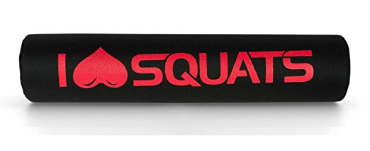 Barbell Pad Squat Pad - Supports Squat Bar Weight Lifting for Neck & Shoulder - Protective Pad 16" long, 3.5" Diameter